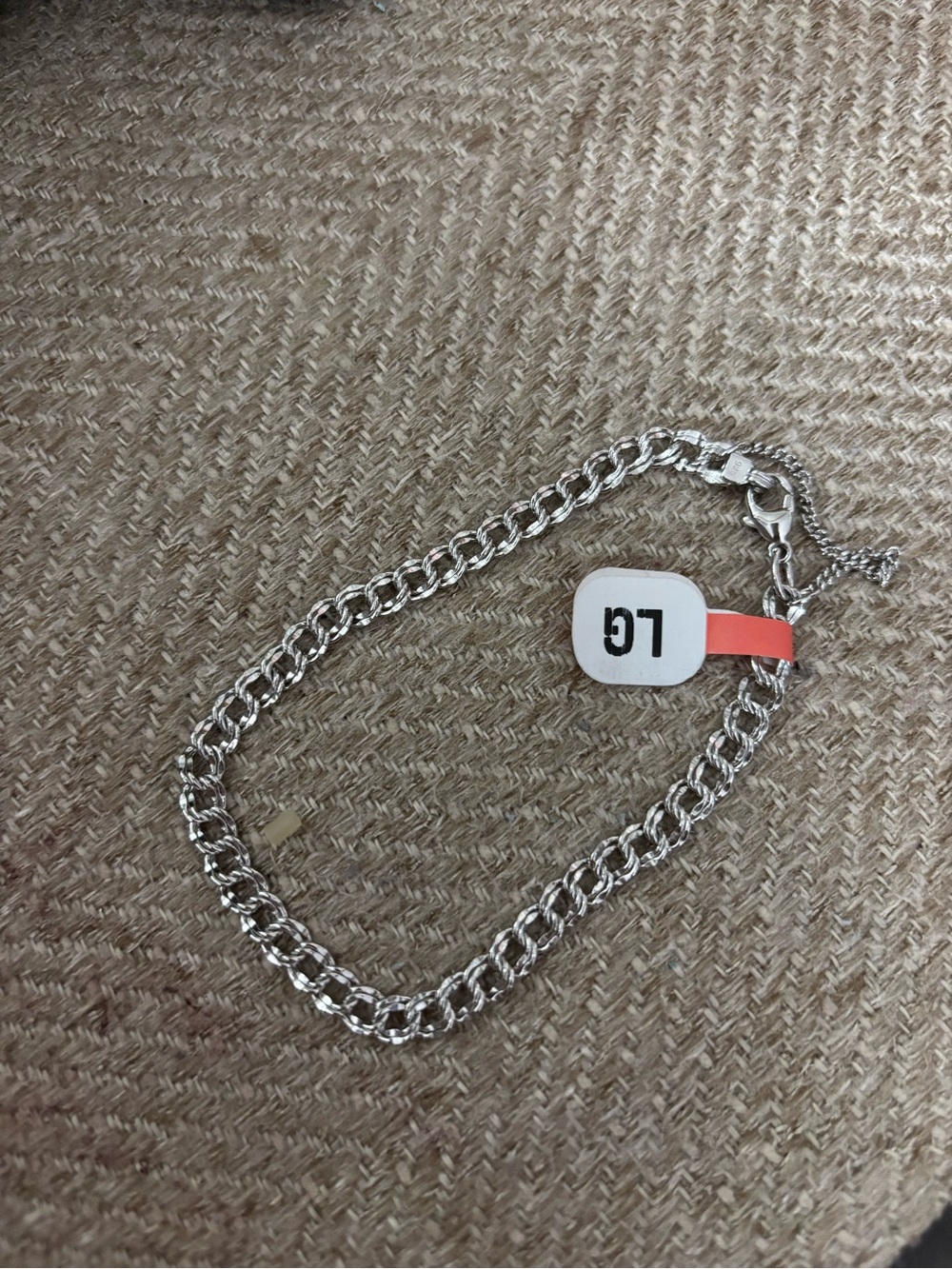 James Avery light Double curb charm bracelet size large